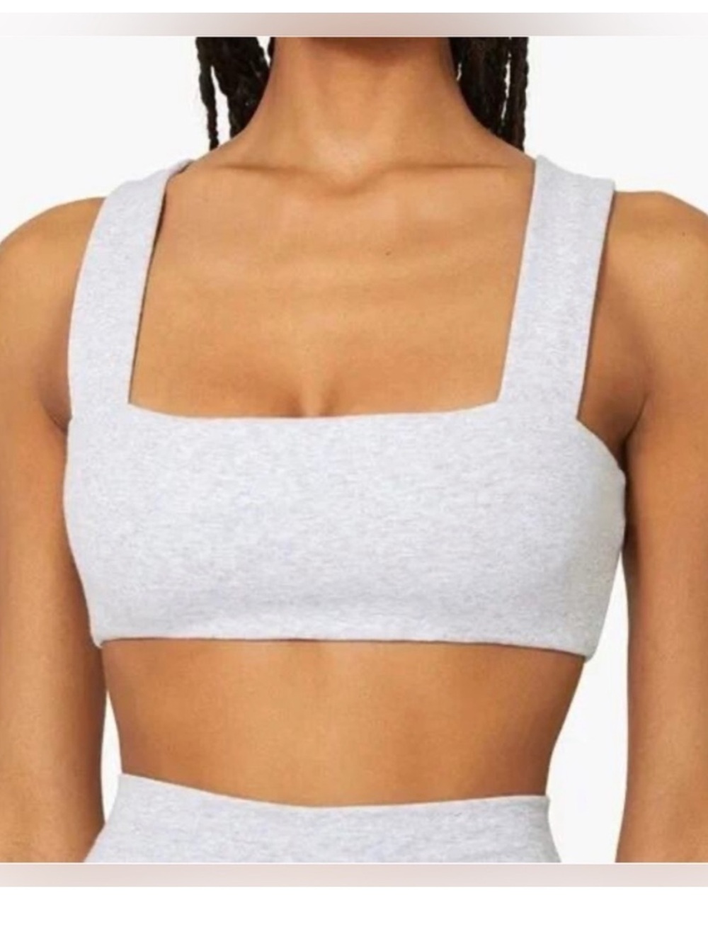 Weworewhat Women’s Square-Neck Grey Bralette and shorts set S